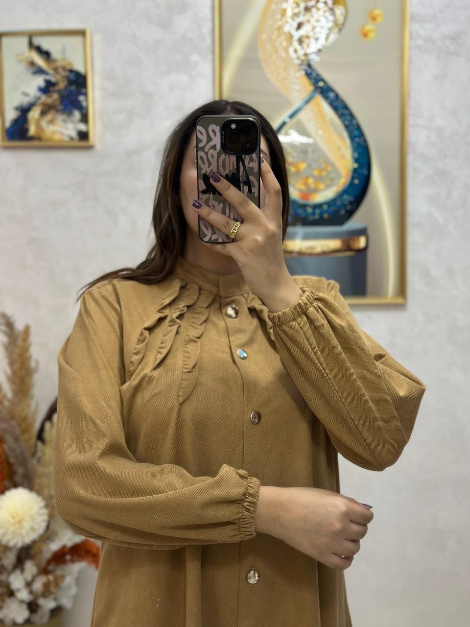 Ensemble 2 Pièces Tunique Longue et Pantalon Chic